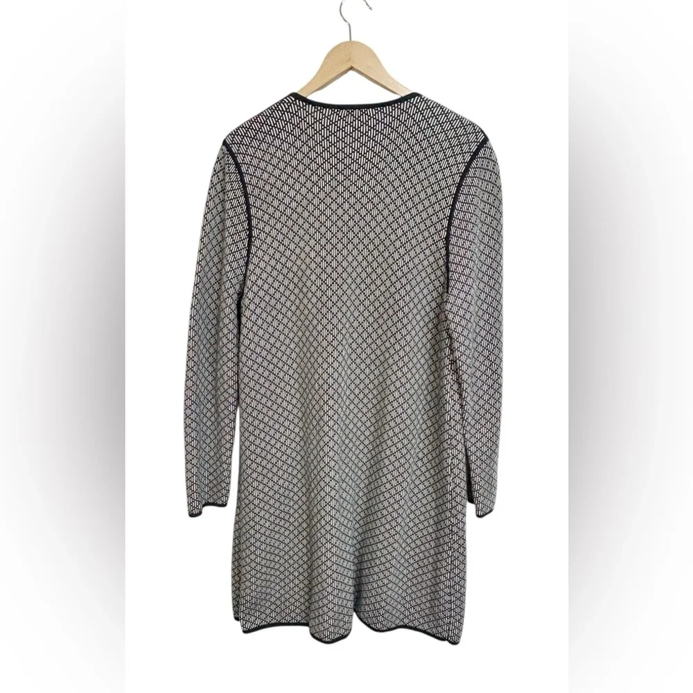 Talbots long-line open-front cardigan sweater navy white Size X-large XL - Picture 7 of 10